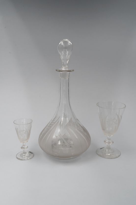 Drinking set with the initials B. D.
