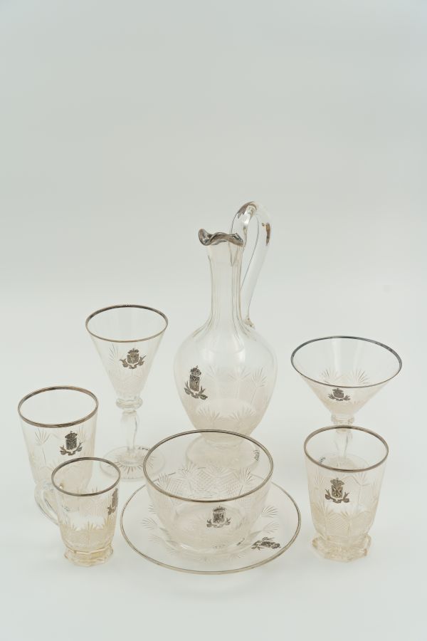 Glassware set from the court of Аleksandar I Оbrenović